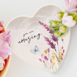 NWT Trinket Dish, Gift for Teacher - watercolor floral art by Amylee Weeks